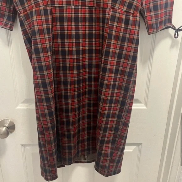 Unique Vintage Red Plaid Carmen
Half Sleeve Wiggle Dress Mad Men 2XL - NWT - Picture 6 of 15